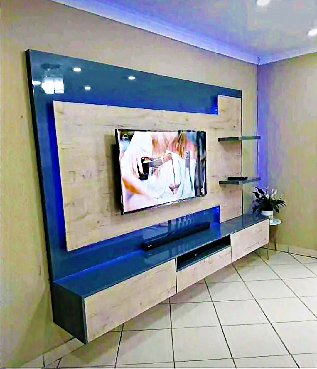 Floating TV Stand Checkmate Home and Living