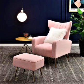 Morino Chair with the Ottoman (velvet)