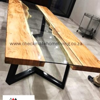 Africa Glass Table  8 Seaters