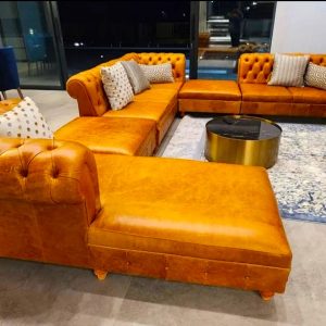 West Lino Euro Leather Couch